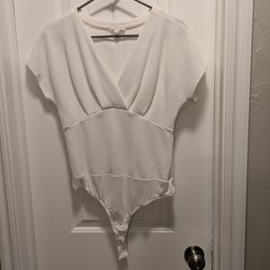 Chic White Women's Bodysuit